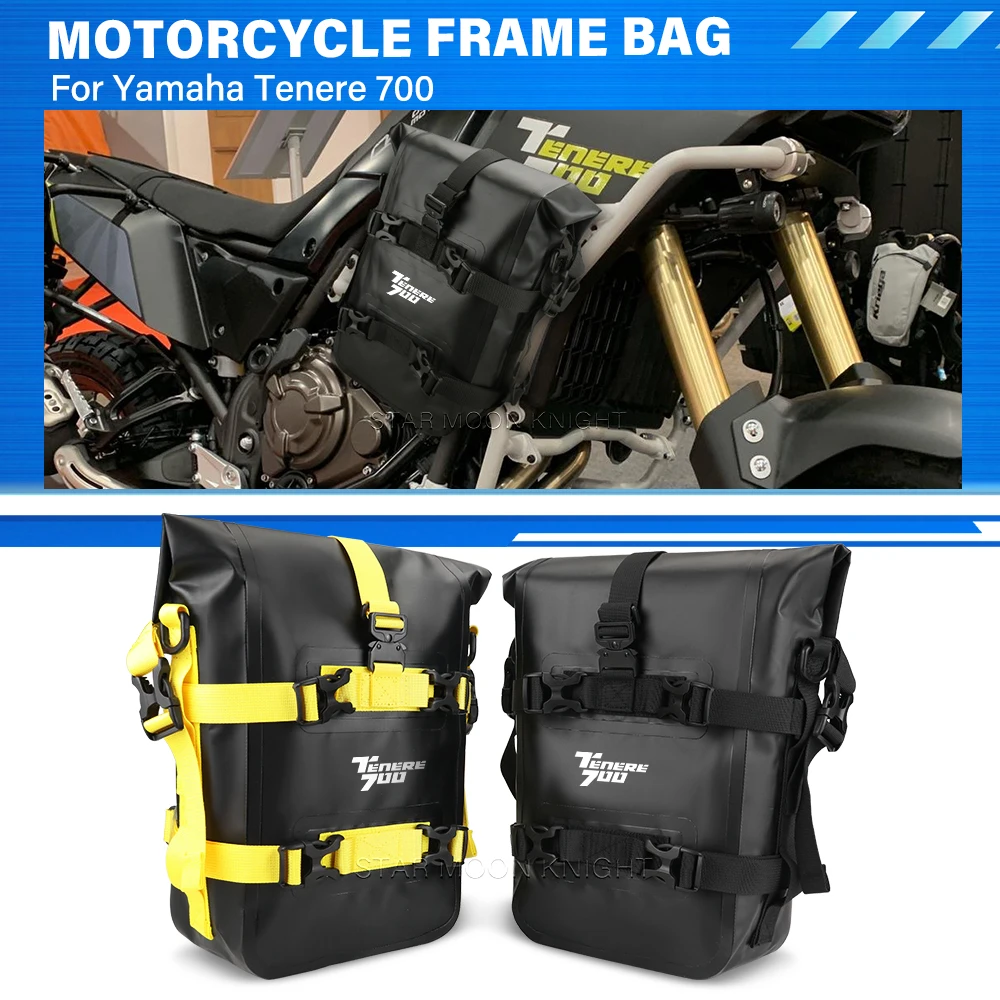 

For YAMAHA TENERE 700 (2019-2025) Tenere700 Frame Crash Bar Bags Waterproof 6-8L Side Bumpers Bag Motorcycle Accessories