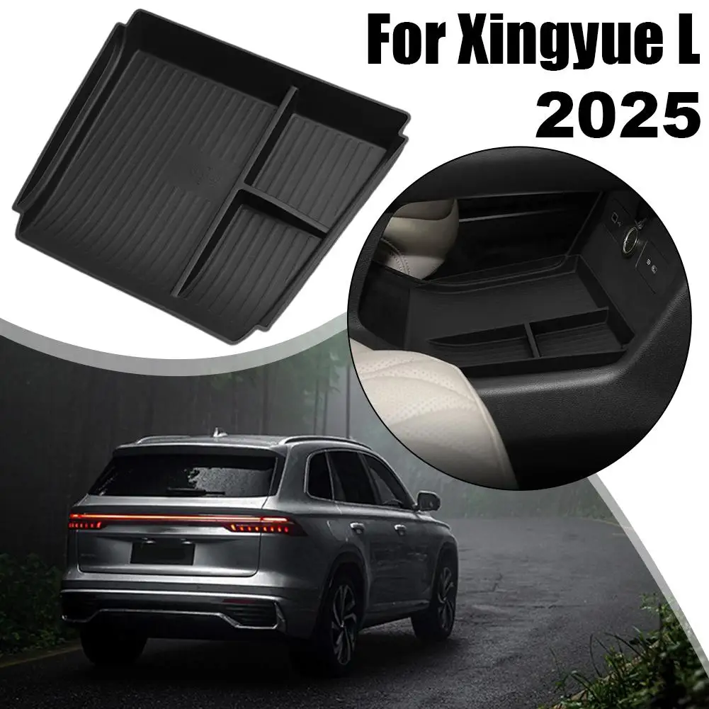 for Geely Monjaro XingYue L 2025 Center Console Lower Box Tray Storage Accessories Organizers Tidying Car Black TPE N6G3