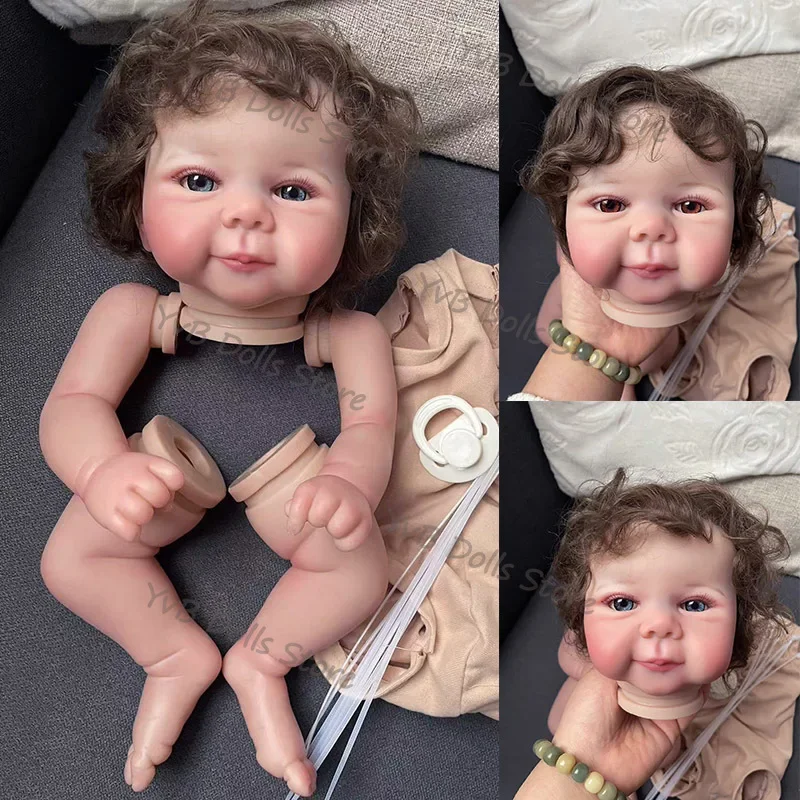 19inches Juliette Already Painted Reborn Doll Kits with Many Details Veins Unassembled Doll Parts with Cloth Body and Eyes