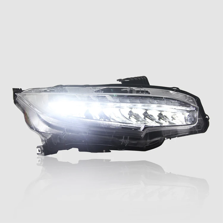 DaMeiHigh Quality Headlight Dual Projector Lens Animation DRL Signal Light LED Headlights For  Civic 10th 2015-2020