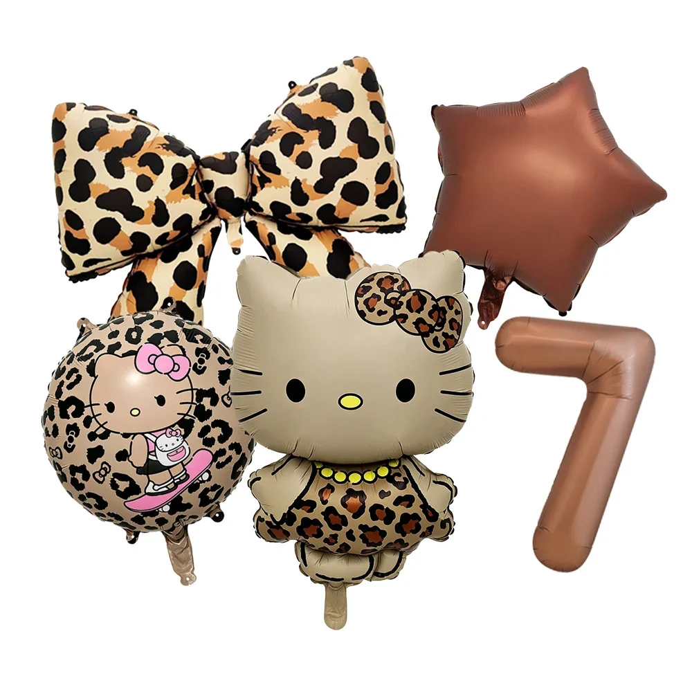 Cartoon Hello Kitty Themen-Tier-Zahlen-Folienballon-Set Kinder Geburtstag Konfetti Party Deko Zubehör Baby-Shower Spielzeug Geschenke – Detail 28