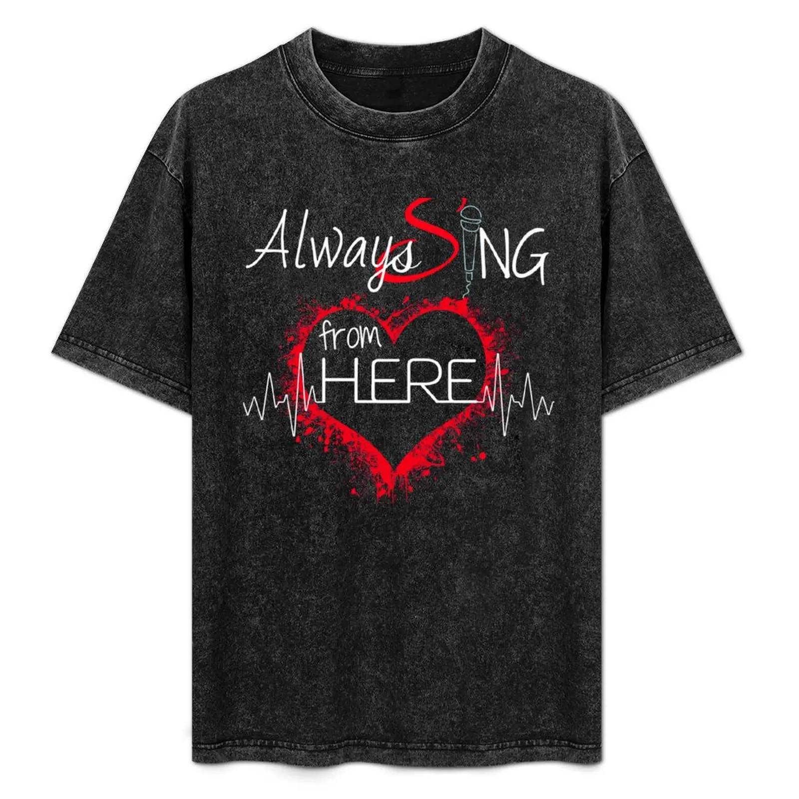 

Sing from your heart T-Shirt Casual Street Style Short Sleeve Tee