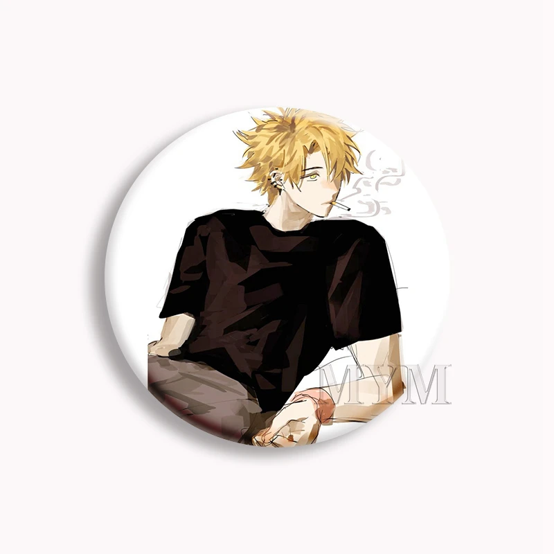 Cherry Crush Chibi Anime Soft Button Pin Cherie Crush Kang and Mashiro Webtoon Brooch Badge Bag Decor Fans Collect Lover Gifts