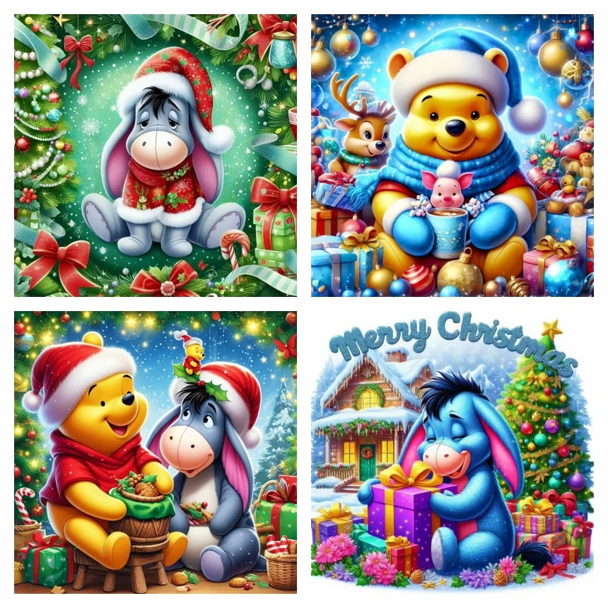 

Disney Diamond Painting Kits Eeyore Rhinestone Art Christmas 5D Full Embroidery Supplies Cartoon Mini Sets