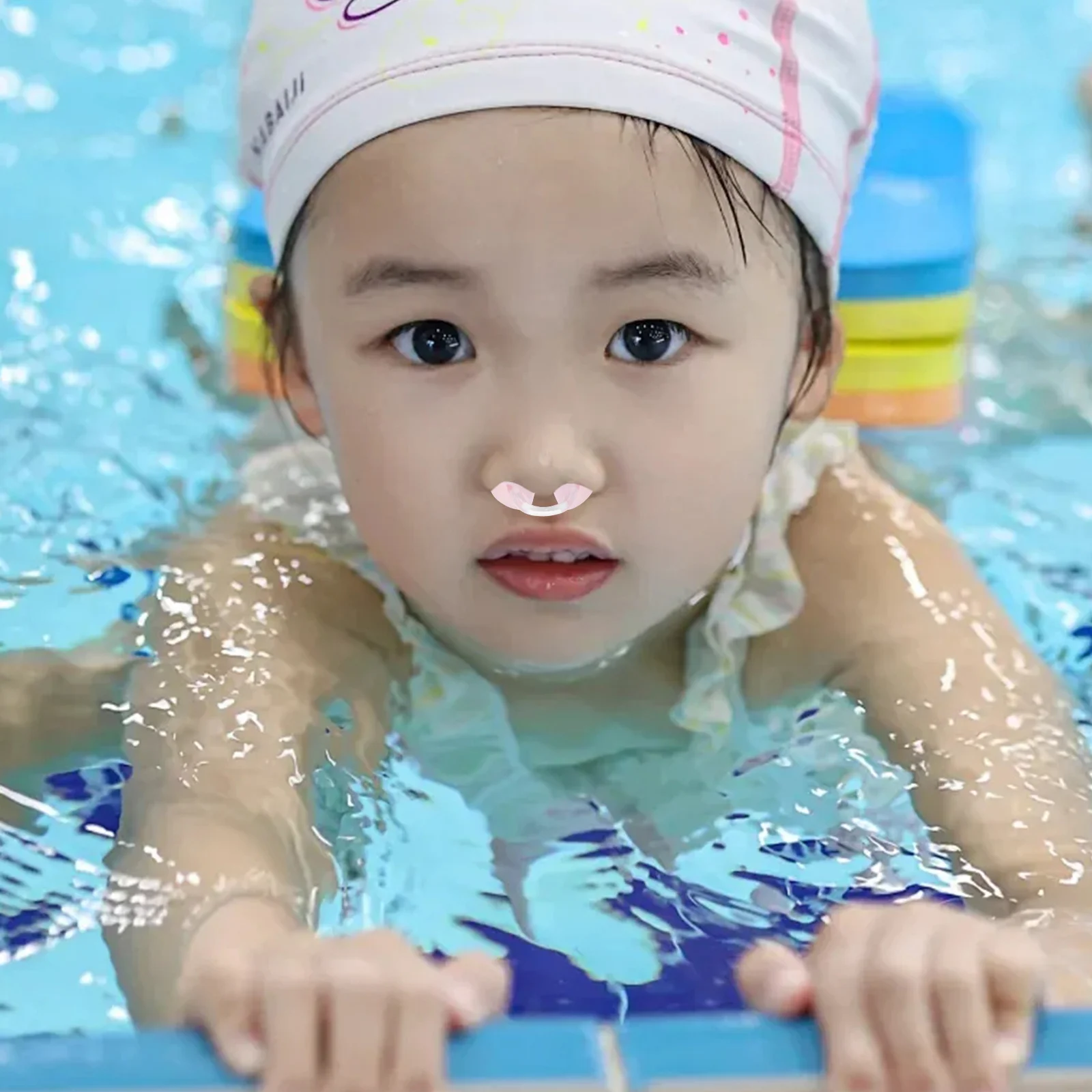 1 Juego de tapones para la nariz para nadar para niños, tapones para los oídos impermeables de silicona, tapones para la nariz, cómodos accesorios de natación para agua