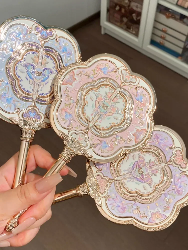 Flower Knows New Butterfly Cloud Shoulder Handheld Mirror Makeup Mirror Ancient Chinese Style Makeup Tools Rare Beauty