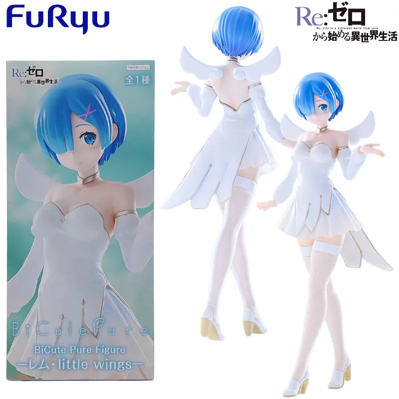 

В наличии: Оригинальная коллекционная фигурка FuRyu BiCute Pure Re:Zero — Жизнь с нуля в другом мире, персонаж аниме Рем, модель для подарков и коллекций.