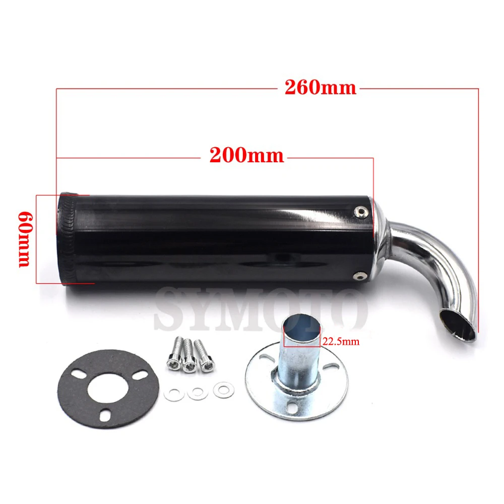 Universal metal Motorcycle Racing Exhaust Muffler Silence Silencer Scooter 2 Stroke Motorcycle Exhaust Pipe Muffler