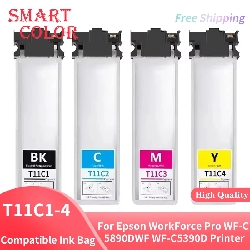 

T11C1 T11C2 T11C3 T11C4 Сумка для чернил для принтера Epson WorkForce Pro WF-C5890DWF WF-C5390D Полный с пигментными чернилами для использования в области Европы