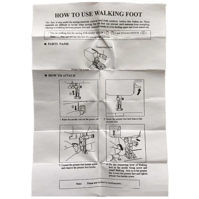 Made In Taiwan Even Feed Walking Presser Foot For SINGER Quilting on Low-Shank Sewing Machines Parts Accessories