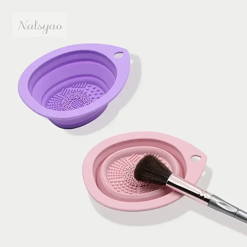 Silicone Folding Makeup Brush Cleaner Box, Powder Puff Washing Bowl, Eyeshadow Brush Scrubber, Soft Beauty Tool view 5