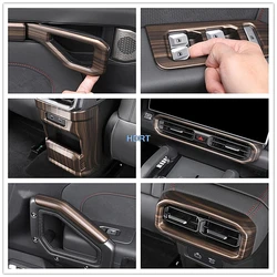 Car Style Central Control Gear Shift Head Air Vent Outlet Steering Wheel Peach Wood Interior For Chery Jetour Traveler T2 2023 +