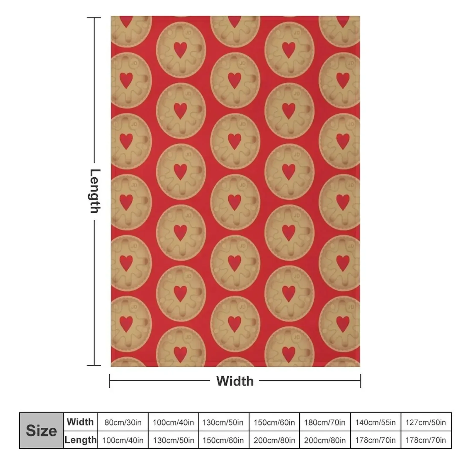 Jammie Dodger Throw Blanket Single Thins Blankets