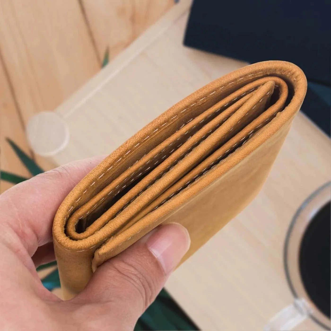Man's Card Wallet Soft Genuine Leather Short Purse for Men Women Vintage Smart Multi-functional Credit Card Photo Wallet