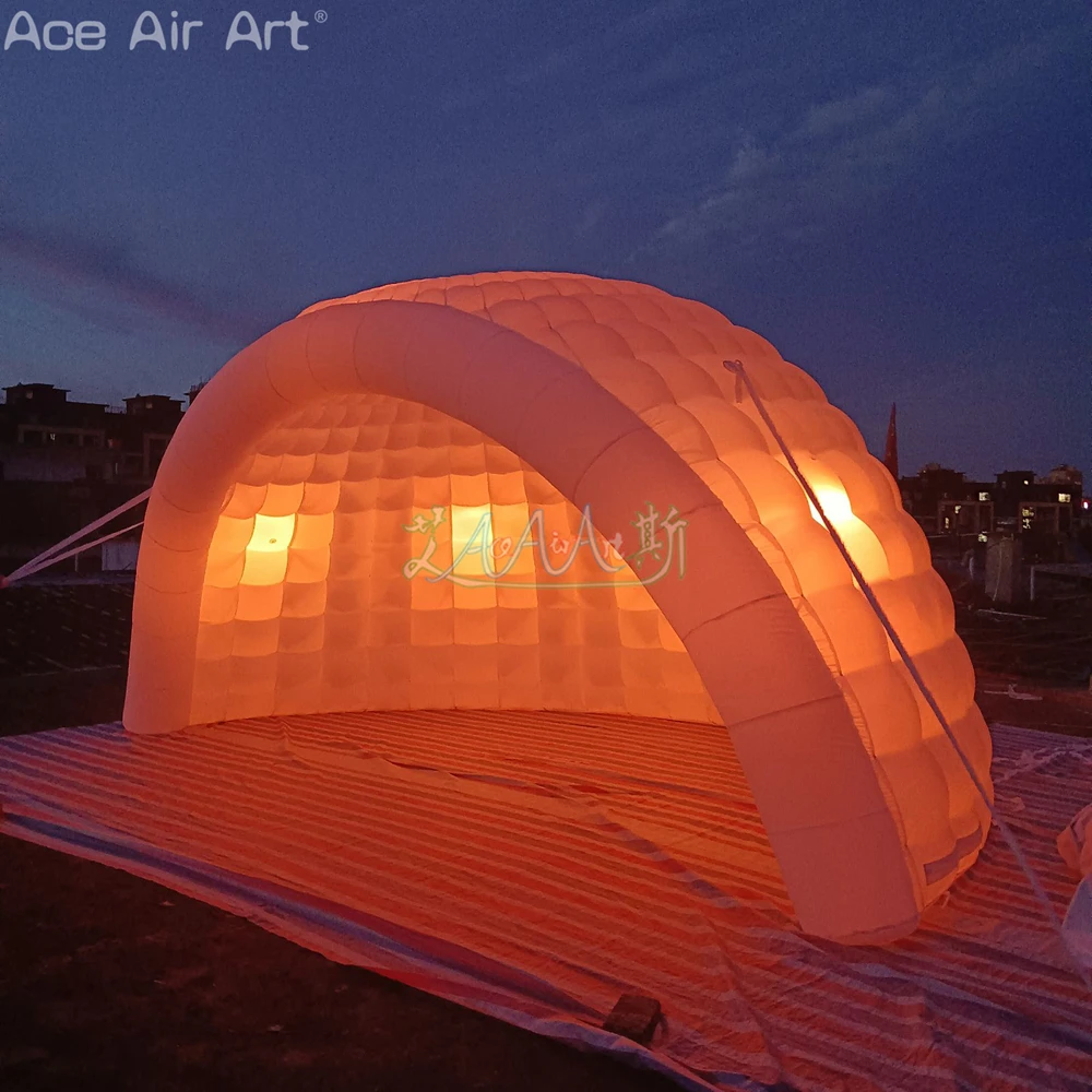 Inflatable Half Dome Classical Igloo Tent DJ Booth Bar Shelter with Lights for Outdoor Advertising