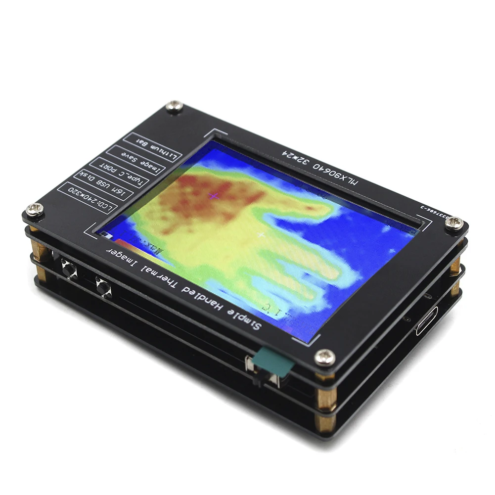 

MLX90640 Portable Infrared Sensors Lightweight 2.8 Inch Digital Thermal Imaging Camera USB Charging for Building Environment
