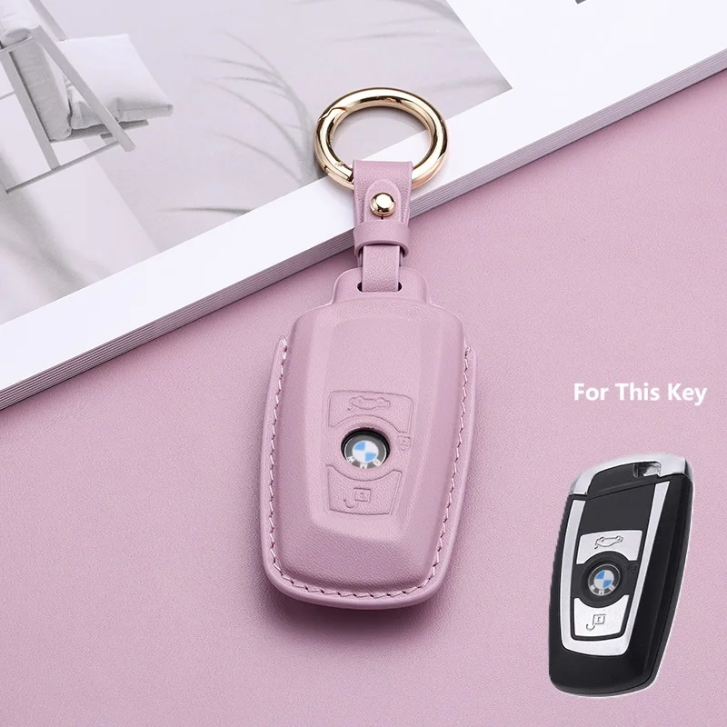 Genuine leather key case/cover suitable for BMW 5 Series, 6 Series, 7 Series, 3 Series, GT320li/X2