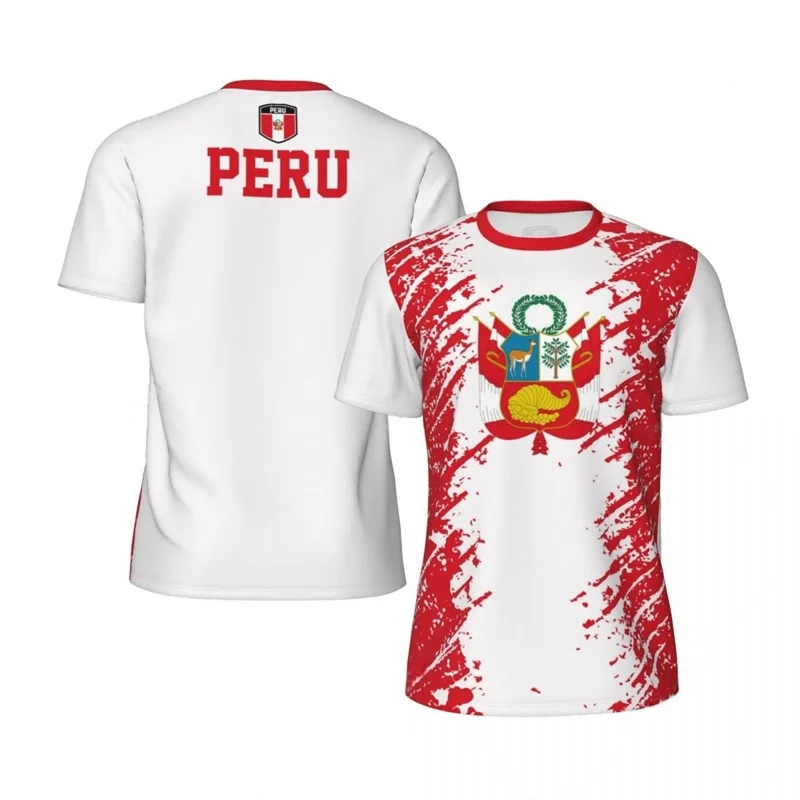 

Peru Flag 3D Printed T Shirt Men Summer Fashion Peruvian Football Jersey Tee O-Neck Short Sleeve Sport Running Fitness Clothes
