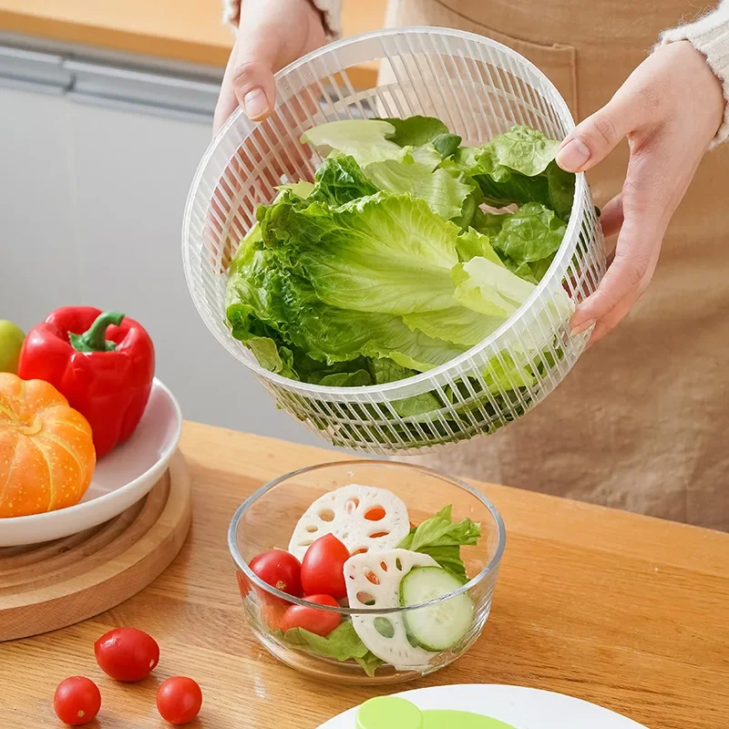 Vegetable Dehydrator Greens Washer Dryer Drainer Crisper Strainer Vegetables Salad Spinner Lettuce Leaf for Washing Drying Leafy