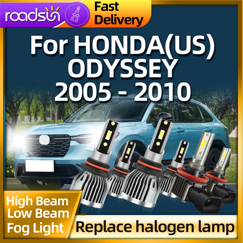 

Roadsun Headlight HB4 HB3 High Quality LED H8 Fog Lamp Car Light 30000LM For HONDA(US) ODYSSEY 2005 2006 2007 2008 2009 2010