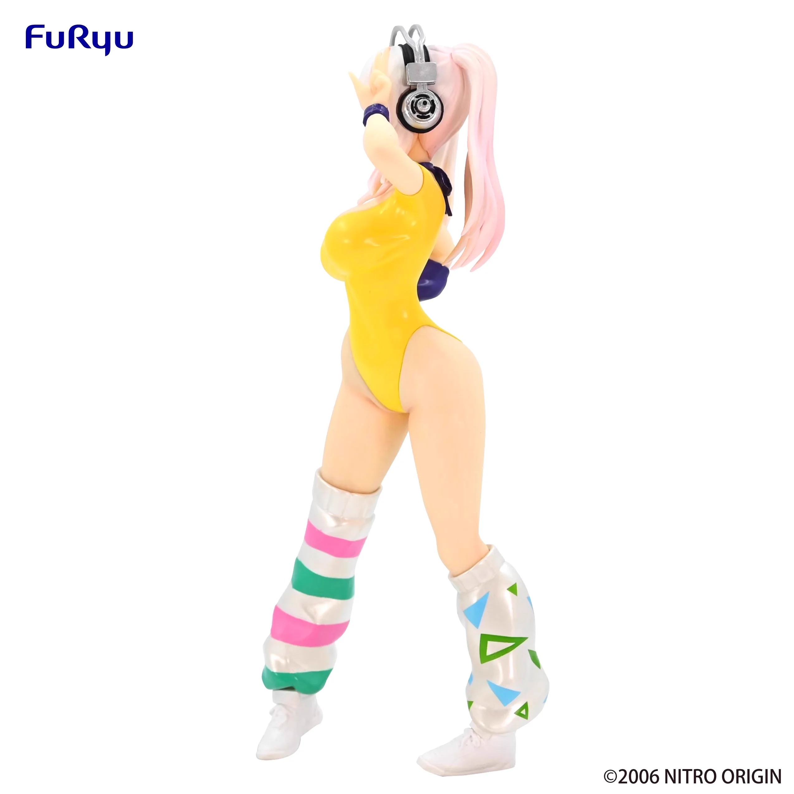 FuRyu Original Super Sonico the Animation PVC Model Soni-Ani Concept Yellow Blue Color Action Figure Toys Model Gifts for girls