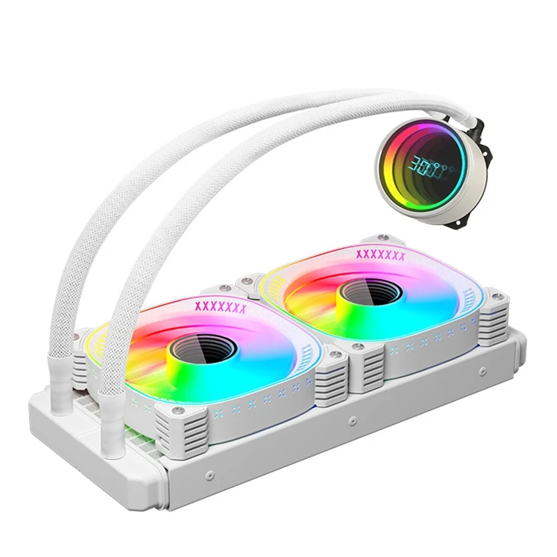 Встроенный цифровой дисплей с водяным охлаждением, радиатор процессора, Argb, беспроводной объектив, дисплей температуры, вентилятор процессора