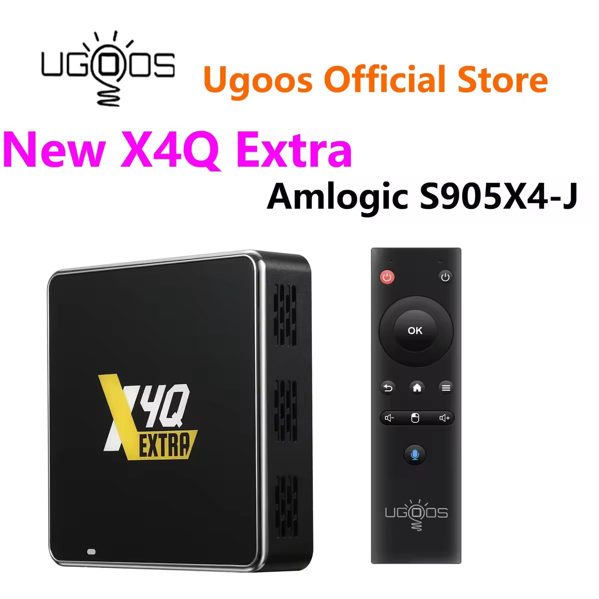 Ugoos X4Q Extra Smart TV Box Android 11 Amlogic S905X4-J 4GB 128GB 2.4G/5G Wifi BT5.1 1000M 4K Set Top Box Dolby Vison supportato