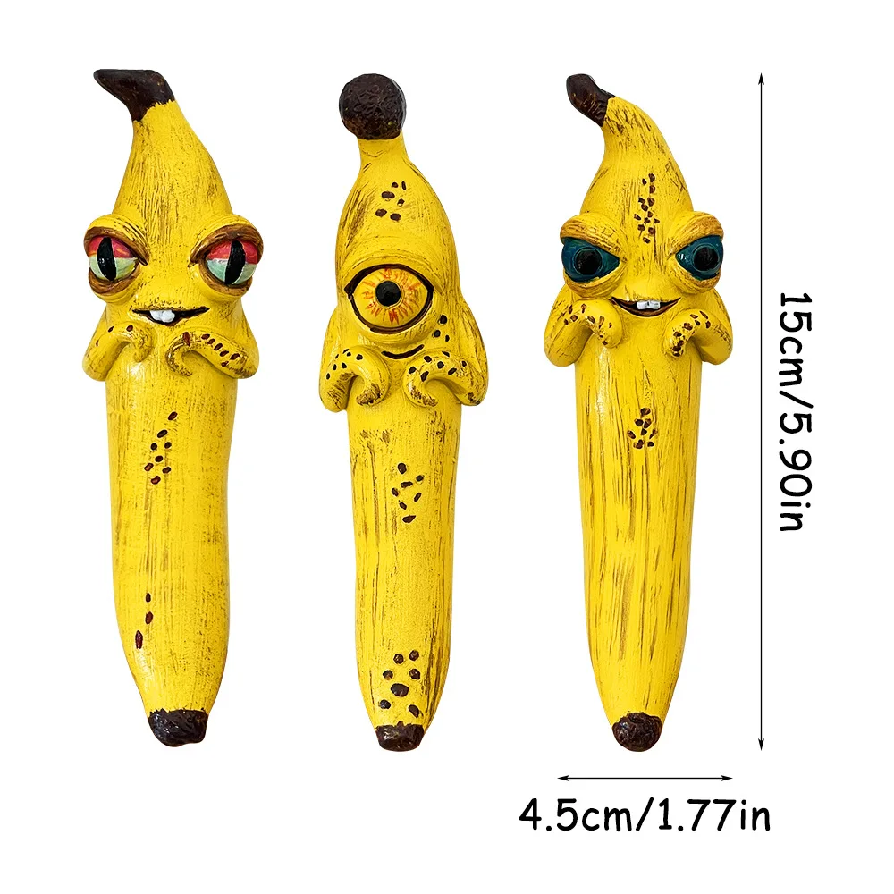 

3PCS New Product: Magic Banana - A Small Decorative Item, A Resin Handicraft, and A Holiday Party Decoration