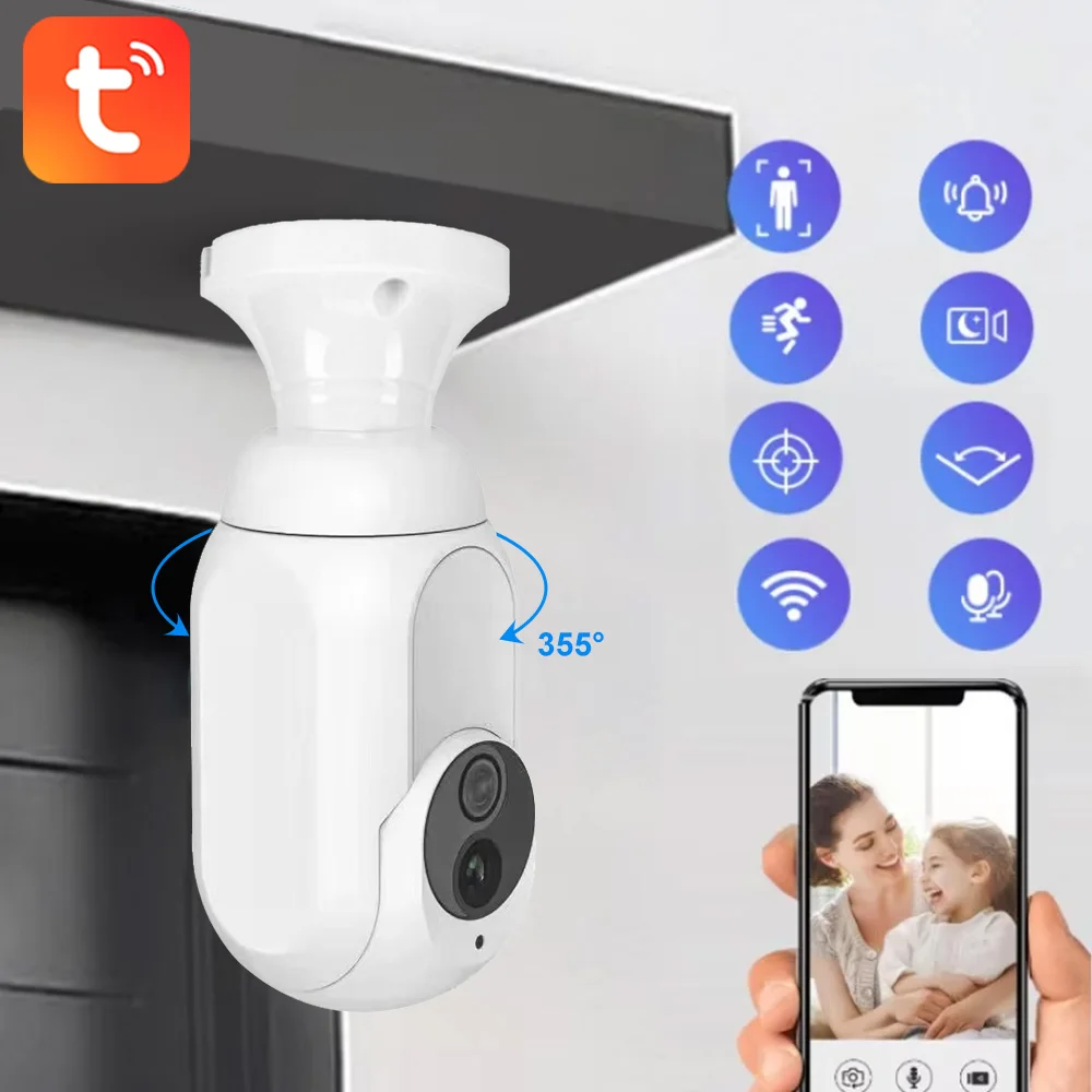 

HD 1080P Tuya Smart Mini WiFi IP Camera Surveillance Camera Automatic Tracking Indoor Wireless Security Home CCTV Baby Monitor