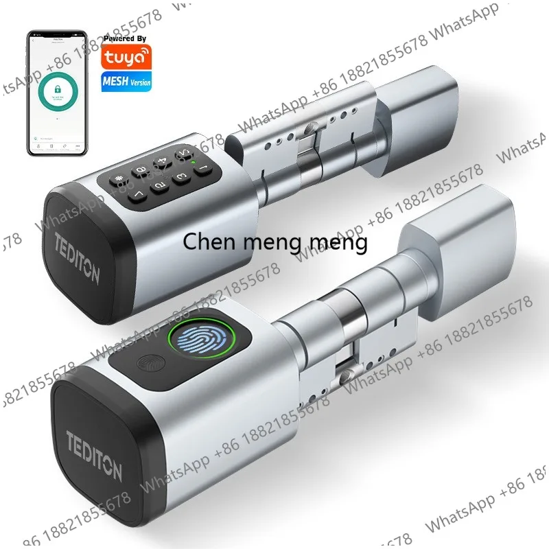 Intelligent adjustable door lock 5 unlocking methods APP fingerprint + password lock + card swipe lock