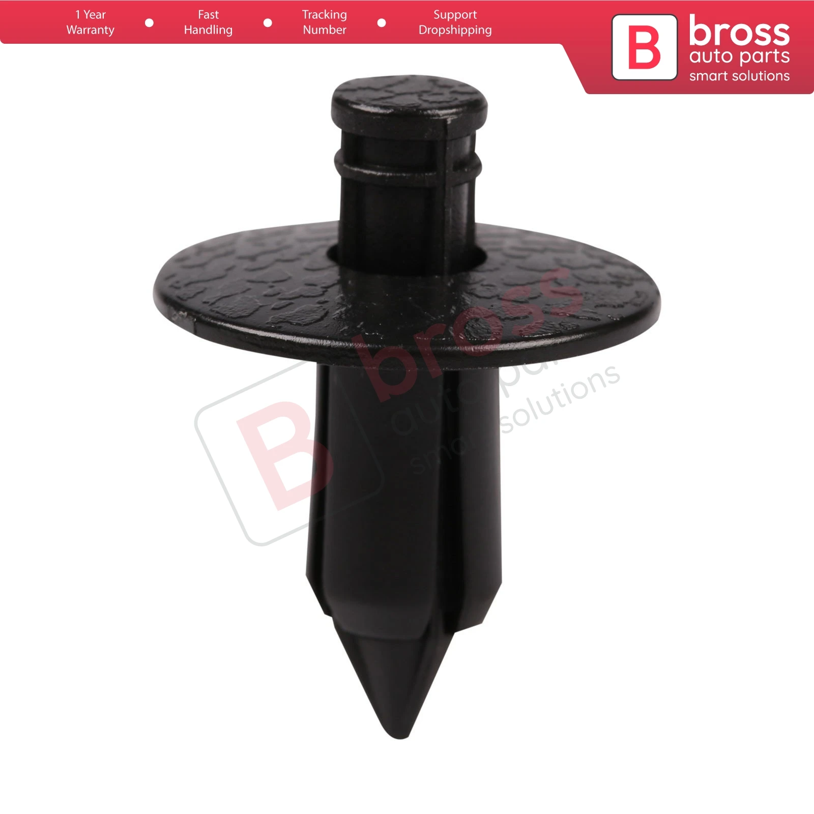 Bross Auto Parts BCF1187 10 Pieces Push-Type Retainer for Nissan: 80999-05N07, Toyota: 90467-07043