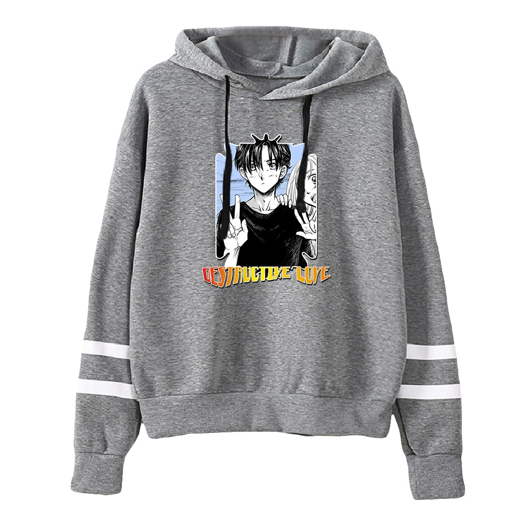 Zomertijd Anime Hoodie Unisex Pocketless Mouw Sweatshirt Dames Heren Hoodies Harajuku Streetwear Jeugdige Kleding