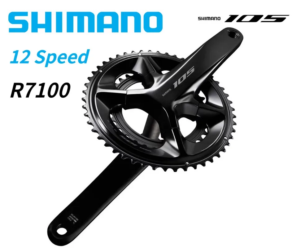 

SHIMANO 105 R7100 2X12S HOLLOWTECH II Crankset 2x12-speed 165MM 170MM 172.5MM 50-34T 52-36T for Road Bike Original Parts