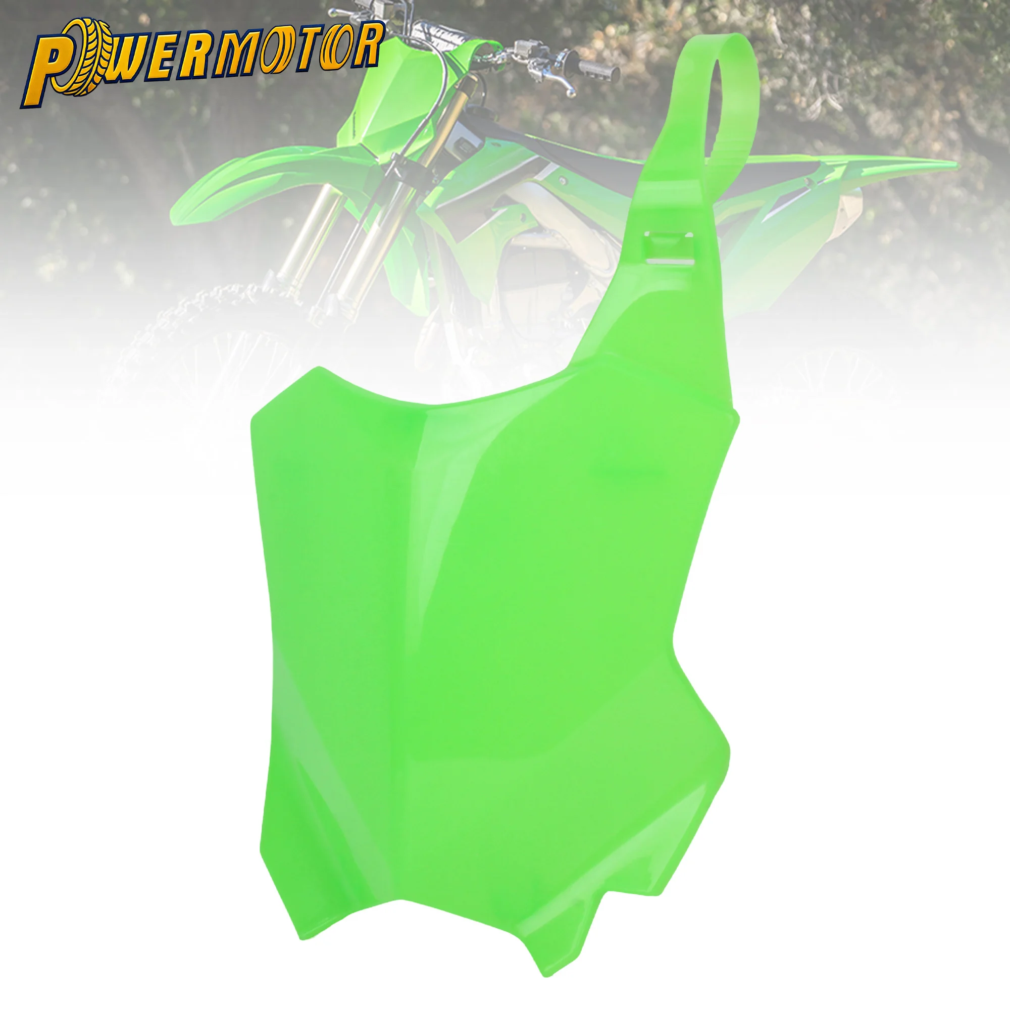 

Motocross Front Number License Plate ABS Plastic For KAWASAKI KLX300R KX250 X 250F KX450 450F SR 2016-2023 Dirt Bike Motorcycle