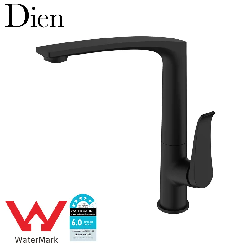 Luxury Brass Kitchen sink faucet Top Quality Modern Single Hole Copper Kitchen mixer Tap Hot Cold water One Handle,Brushed Gold image 4