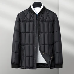 Casual 2024 Autumn Men's Warm Cotton-Padded Jackets Outwear Windproof Loose Single Breasted Down Coats Winter Lightweight Parkas