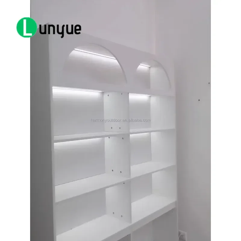 Vintage Beauty Furniture Multi Layer Storage Display Cabinet with LED Lights for Nail Equipment Organization