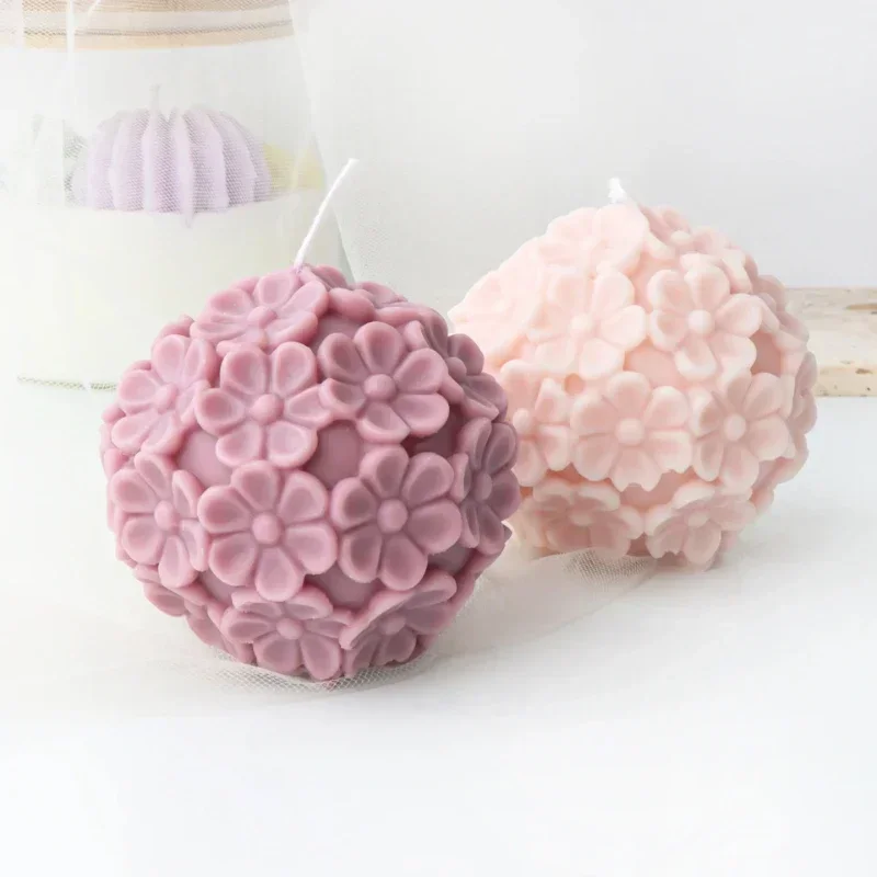 

Премиальная 3D-форма для цветов из силикона, сферическая форма для гортензии, для свечей, мыла и гипса, для Дня святого Валентина