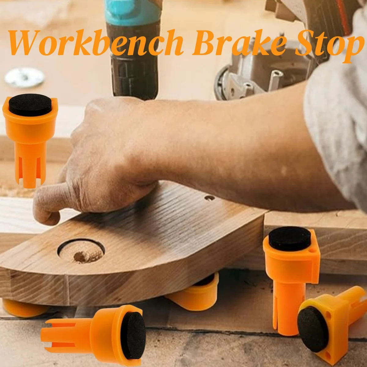 8pcs Workbench Dowel Stop, Light Woodworking Desk Stop Fixing 19/20mm High Tensile AntiSlip for Workbench Holes Desktop Tenoner