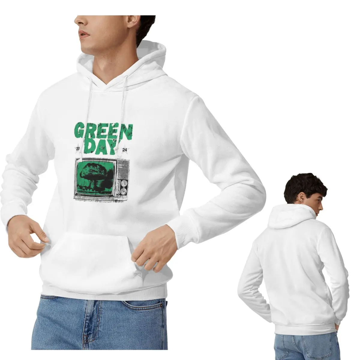 

Зеленые дневные толстовки для мужчин и женщин, повседневные пуловеры, модные толстовки с капюшоном и длинными рукавами, осень-зима