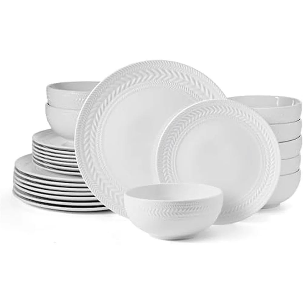 

Набор столовой посуды Josephine из 24 предметов от Pfaltzgraff, белый, порция 8 гостей