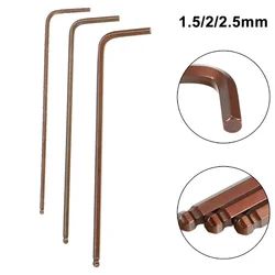 3pcs L Shaped Hex Key Wrench 1.5mm 2mm 2.5mm Hexagon Ball Head Screwdriver Ball Head Single Wrench Bicycle Hand Repair Tools