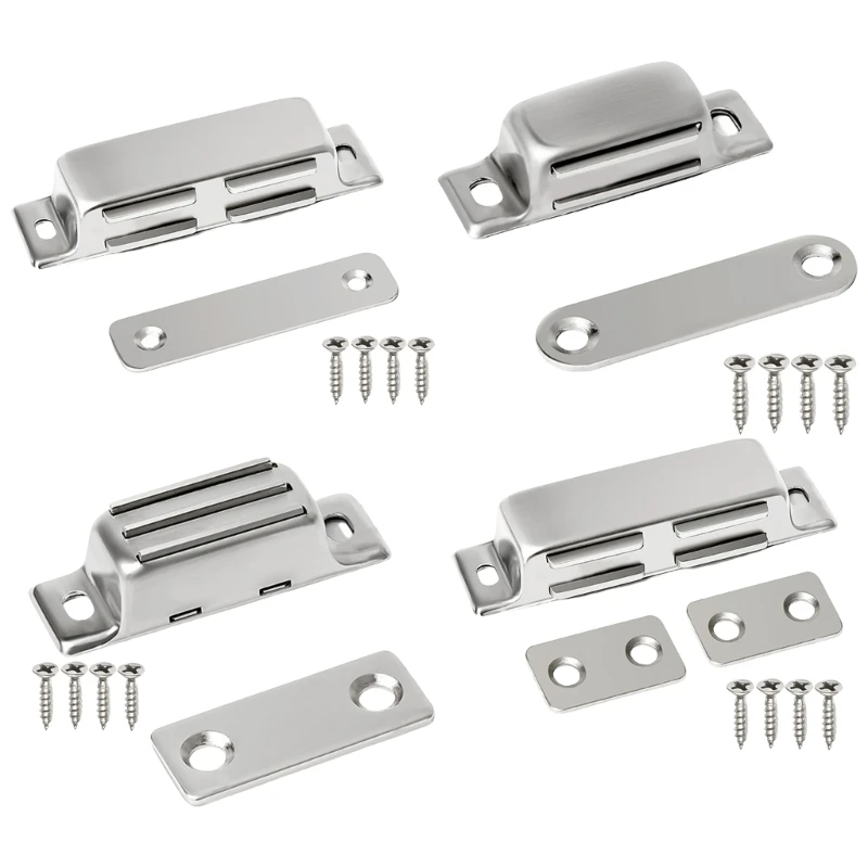 

Cupboard Magnets Stainless Steel Door Stop Hardware with Strong Magnet Heavy Duty Door Catch for Wardrobe