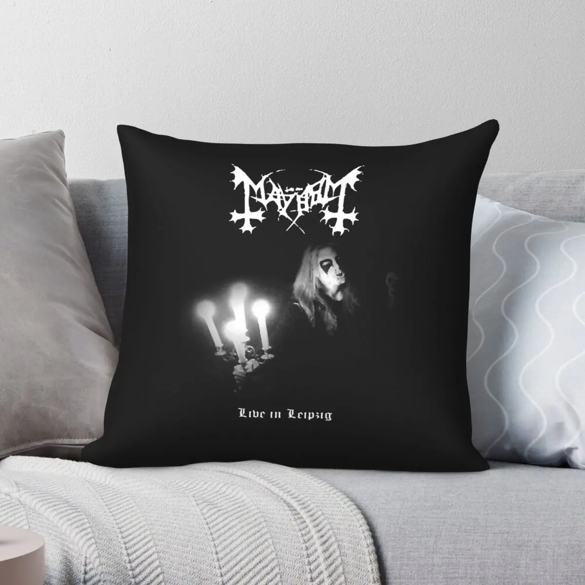 Mayhem Live In Leipzig Square Pillowcase Polyester Linen Velvet Printed Zip Decor Throw Pillow Case Sofa Cushion Cover 18