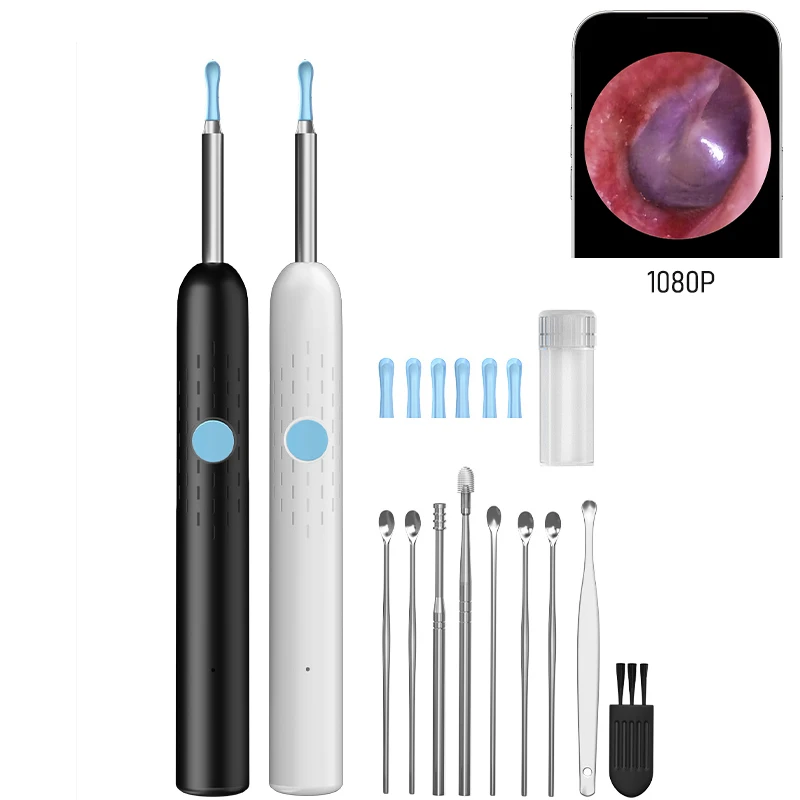 Visual Wireless Otoscope Ultra Thin 4.2mm 1080P HD Camera Endoscope Ear Scope for IPhone/Android Ear Picker for Check Ear Skin