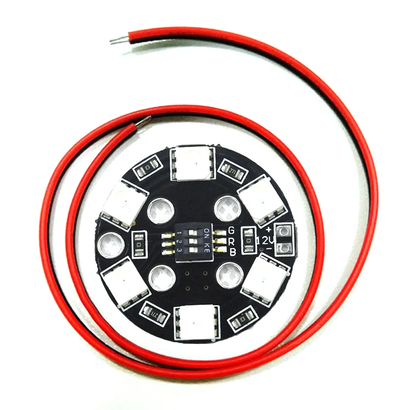 1pcs 12V/16V High-quality 7 Color RGB RGB5050 LED Round Circle Board 5050 X8/16V X6/12V for FPV RC Multicopter Drone