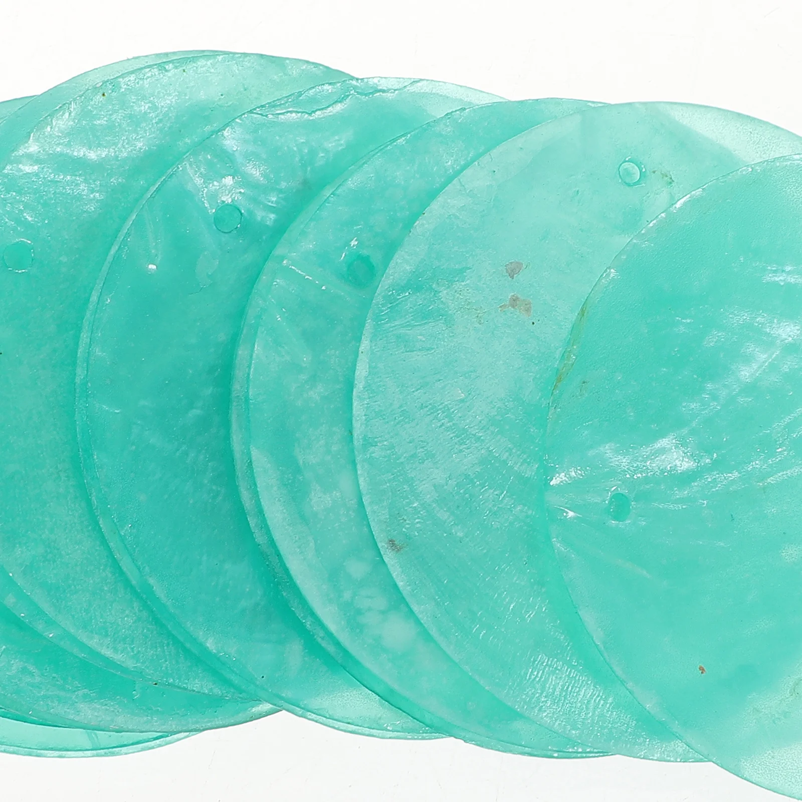 

100pcs Shell Slices Flat Round Beads For Diy Jewelry Making Craft Supplies Wind Bell Hanging Pendant Decorative