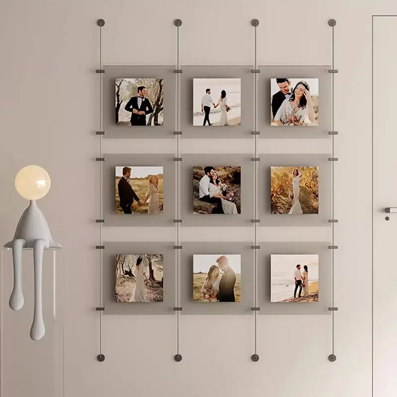 Wall decoration creative background panel acrylic photo frame card slot photo wall atmosphere