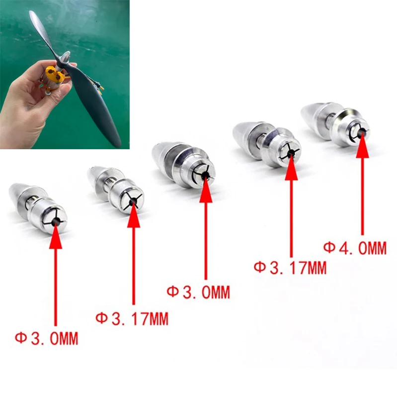 Atualizado 5pcs3mm/3.17mm/4mm/5mm alumínio bala hélice adaptador titular m5/m6/m8 para avião rc spinner quadcopter peças de motor