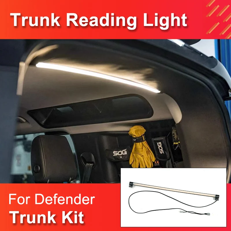 90 110 2020-2024 Trunk Kit Modified Components Interior Decoration Accessories Trunk Reading Light for Land Rover Defender